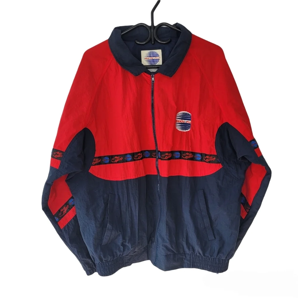Vintage Kleen Flo red and blue colourblock jacket - Picture 5 of 16